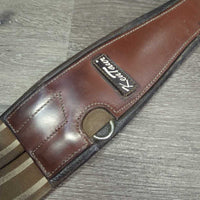 Sm Padded Belly Girth, 2x els, 3x D Ring, strap *vgc/gc, clean, rubs, faded, stains & residue

