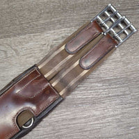 Sm Padded Belly Girth, 2x els, 3x D Ring, strap *vgc/gc, clean, rubs, faded, stains & residue
