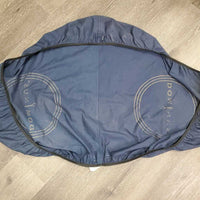Light Cotton Saddle Cover *gc, faded, stains, hairy, older
