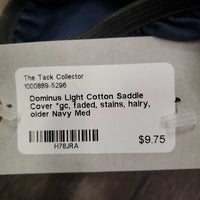 Light Cotton Saddle Cover *gc, faded, stains, hairy, older
