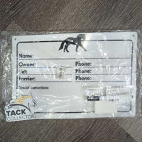 Plastic Stall Whiteboard, pen, bag *like new, torn bag
