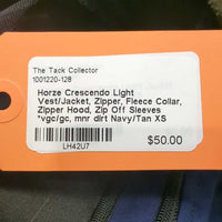 Light Vest/Jacket, Zipper, Fleece Collar, Zipper Hood, Zip Off Sleeves *vgc/gc, mnr dirt, clumpy
