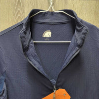 LS Sun Shirt, Mesh Sleeves, 1/2 Zip Up *vgc, mnr peeled logo
