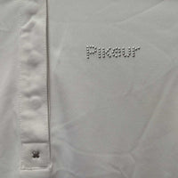 SS Show Shirt, 1/2 Snap up, snap collar, bling *vgc, clean, mnr stains & crinkled collar
