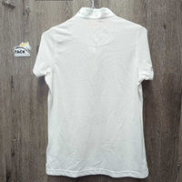 SS Show Shirt, 1/2 Snap up, snap collar, bling *vgc, clean, mnr stains & crinkled collar
