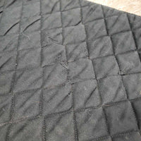 Quilt Jumper Saddle Pad, 1x piping *gc, hair, dirt, film, rubs, unstitched, mnr puckers, faded, holey edges
