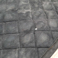 Quilt Jumper Saddle Pad, 1x piping *gc, hair, dirt, film, rubs, unstitched, mnr puckers, faded, holey edges
