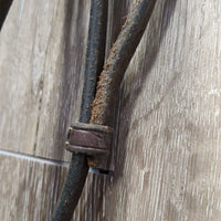 FS Rsd Padded Bridle, Rsd/FS Rubber Reins *gc, clean & mnr dirt, rubs, scrapes, creases, mismatched Nose, tight keeper
