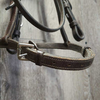 FS Rsd Padded Bridle, Rsd/FS Rubber Reins *gc, clean & mnr dirt, rubs, scrapes, creases, mismatched Nose, tight keeper
