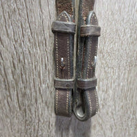 FS Rsd Padded Bridle, Rsd/FS Rubber Reins *gc, clean & mnr dirt, rubs, scrapes, creases, mismatched Nose, tight keeper
