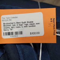 Med Quilt Stable Blanket, tail, 2 legs *vgc, clean, mnr stains, dirt, rubs, v. mnr oxidize
