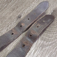 Leather Girth Extender, Roller Buckle *gc/fair, dirt, stiff, dry, warp, scraped
