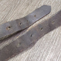 Leather Girth Extender, Roller Buckle *gc/fair, dirt, stiff, dry, warp, scraped
