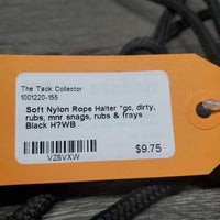 Soft Nylon Rope Halter *gc, dirty, rubs, mnr snags, rubs & frays
