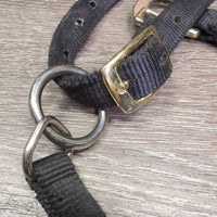 Narrow Thick Soft Nylon Halter, adj, snap *gc, mnr dirt, edge rubs, xholes
