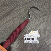 Rubber Grip Hoof Pick *gc, rust, mnr dirt, scuffs, cut
