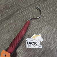 Rubber Grip Hoof Pick *gc, rust, mnr dirt, scuffs, cut
