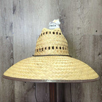 UPF 50+ "Stone Age" Wide Brim Straw Sun Hat, String *new, tags
