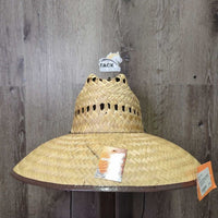 UPF 50+ "Stone Age" Wide Brim Straw Sun Hat, String *new, tags
