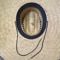 UPF 50+ "Stone Age" Wide Brim Straw Sun Hat, String *new, tags
