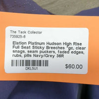 High Rise Full Seat Sticky Breeches *gc, clean, snags, seam puckers, faded edges, rubs, pills
