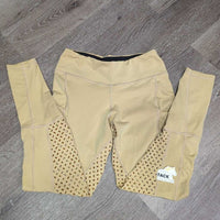Fleece Lined Full Sticky Seat Riding Tight Breeches, Pull On *vgc, seam puckers, seam rubs & frays
