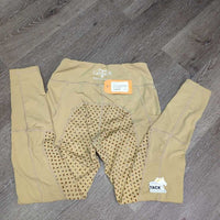 Fleece Lined Full Sticky Seat Riding Tight Breeches, Pull On *vgc, seam puckers, seam rubs & frays
