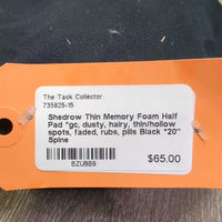 Thin Memory Foam Half Pad *gc, dusty, hairy, thin/hollow spots, faded, rubs, pills
