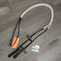 Rubber Reins, Leather Stoppers *xc/vgc, clean, mnr dirt, stains, edge scrapes & stiff

