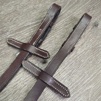 Rubber Reins, Leather Stoppers *xc/vgc, clean, mnr dirt, stains, edge scrapes & stiff
