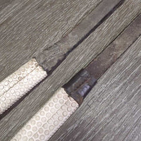 Rubber Reins, Leather Stoppers *xc/vgc, clean, mnr dirt, stains, edge scrapes & stiff
