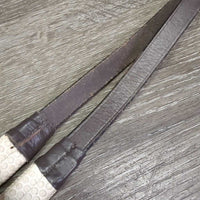 Rubber Reins, Leather Stoppers *xc/vgc, clean, mnr dirt, stains, edge scrapes & stiff
