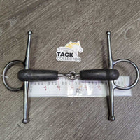 Thick Jointed Rubber Full Cheek Bit *vgc, clean, faded, scuffs
