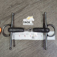 Thick Jointed Rubber Full Cheek Bit *vgc, clean, faded, scuffs
