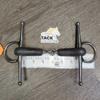 Thick Jointed Rubber Full Cheek Bit *vgc, clean, faded, scuffs
