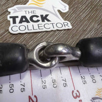 SS Jointed Thick Rubber Pelham Bit, chain, hooks *gc/fair, clean, v.chewed, rough, faded
