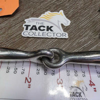 SS Thin Jointed Pelham Bit, chain, hooks *vgc, clean, mnr rubs, scratches, scuffs & stains

