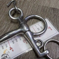 SS Thin Jointed Pelham Bit, chain, hooks *vgc, clean, mnr rubs, scratches, scuffs & stains
