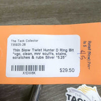 Thin Slow Twist Hunter D Ring Bit *vgc, clean, mnr scuffs, stains, scratches & rubs
