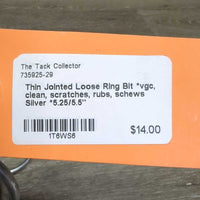 Thin Jointed Loose Ring Bit *vgc, clean, scratches, rubs, schews
