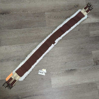 Fleece Nylon Girth, x2 els *gc/fair, clean, clumpy, v.puckered els, mnr hair, dingy, threads, rubbed
