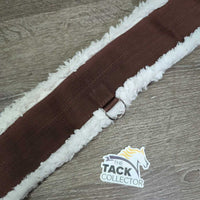 Fleece Nylon Girth, x2 els *gc/fair, clean, clumpy, v.puckered els, mnr hair, dingy, threads, rubbed
