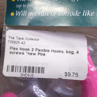 2 Flexible Hooks, bag, 4 screws *new
