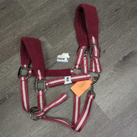 Soft Nylon Web & Wide Fleece Halter, adj, snap *xc/like new
