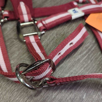 Soft Nylon Web & Wide Fleece Halter, adj, snap *xc/like new
