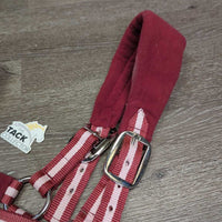 Soft Nylon Web & Wide Fleece Halter, adj, snap *xc/like new

