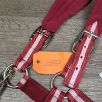 Soft Nylon Web & Wide Fleece Halter, adj, snap *xc/like new
