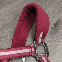 Soft Nylon Web & Wide Fleece Halter, adj, snap *xc/like new
