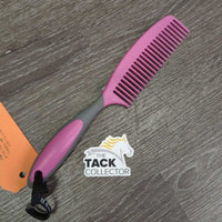 Plastic Mane Comb, rubber grip *vgc, clean, mnr hair, scuffs
