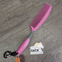 Plastic Mane Comb, rubber grip *vgc, clean, mnr hair, scuffs
